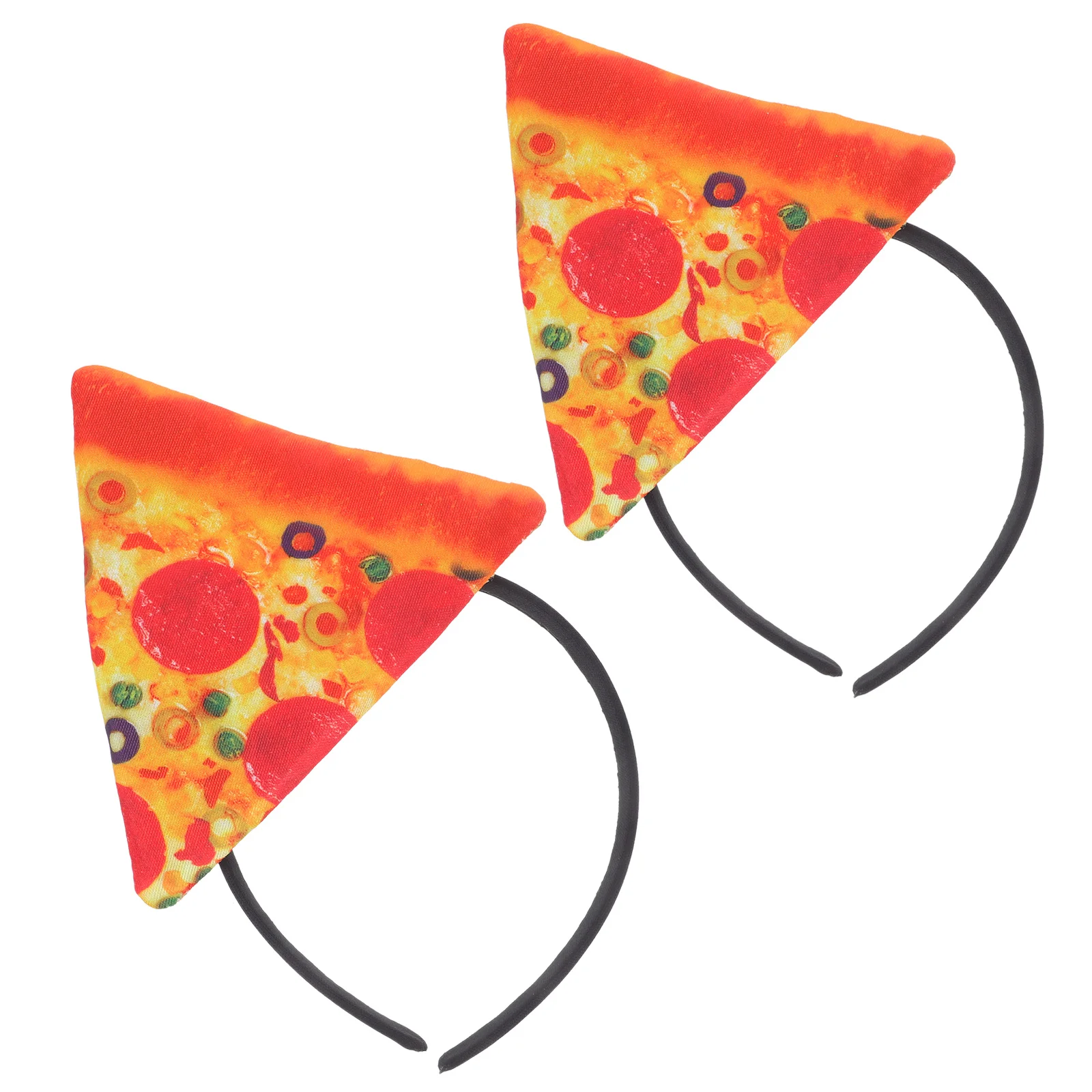 2Pcs Pizza Hats Funny Food Hat Halloween Cosplay Christmas Costume Accessories for Kids and Adults Party Decorations