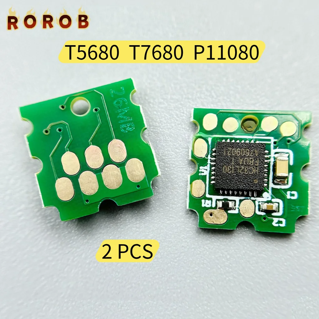 

2X Maintenance Box Chip, Waste Ink Cartridge Chip for EPSON T5680 T7680 P11080 Large Format Printer