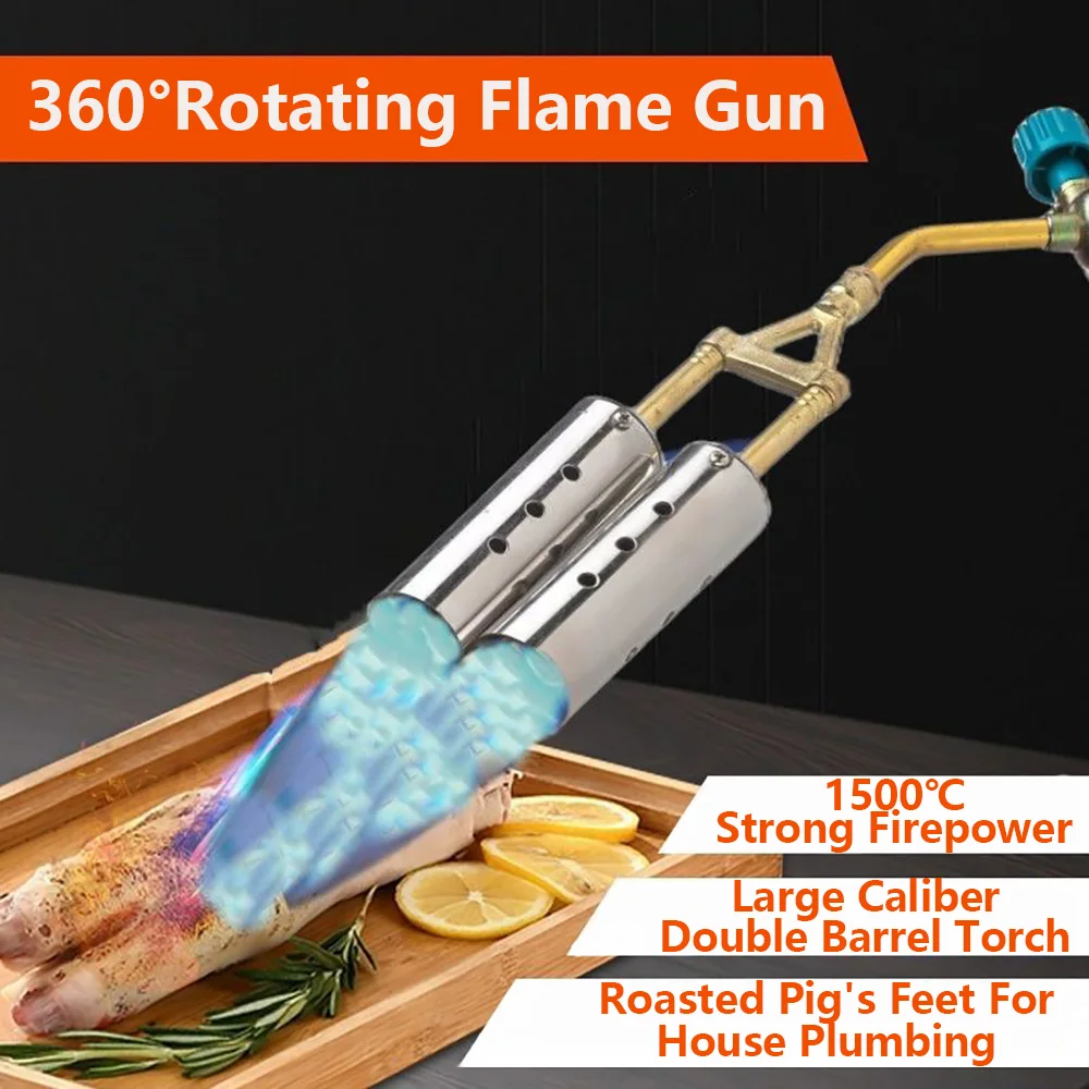 High Quality Stainless Steel Torch 30mm Large Diameter 1500ยฐ High Temperature Portable Multifunction Outdoor Camping Barbecue
