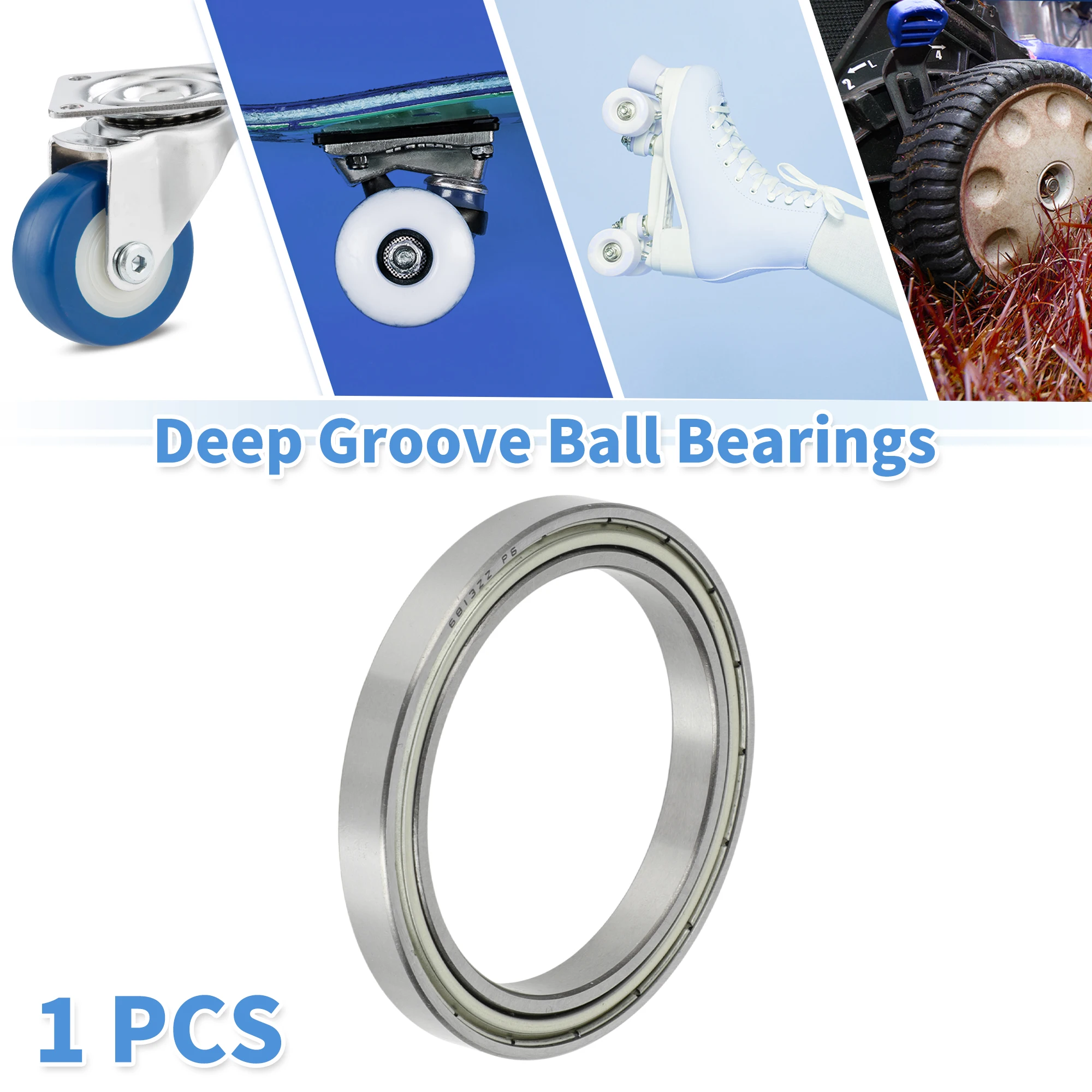 Motoforti 6813ZZ Deep Groove Ball Bearings P6 65x85x10mm Lubricated Bearings Double Metal Seal Scooter Skateboard Wheel