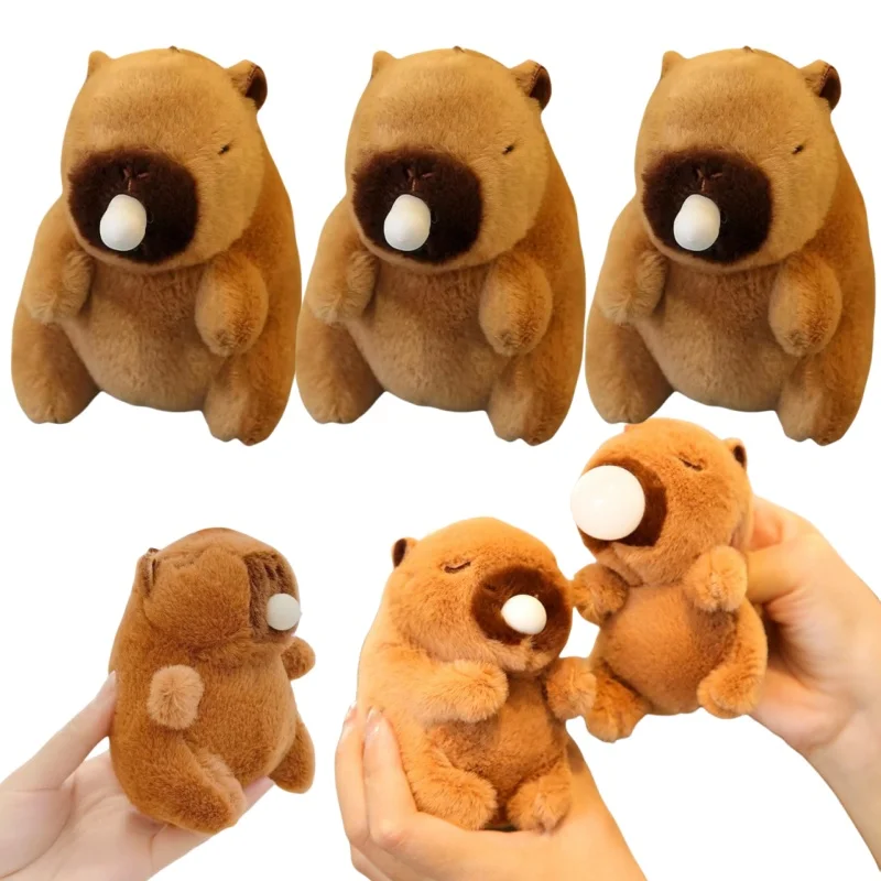

Capybara Blowing Bubbles Cartoon Squishy Toys for Kids Antistress Ball Squeeze Stress Relief Toy Party Favors Birthday Gift