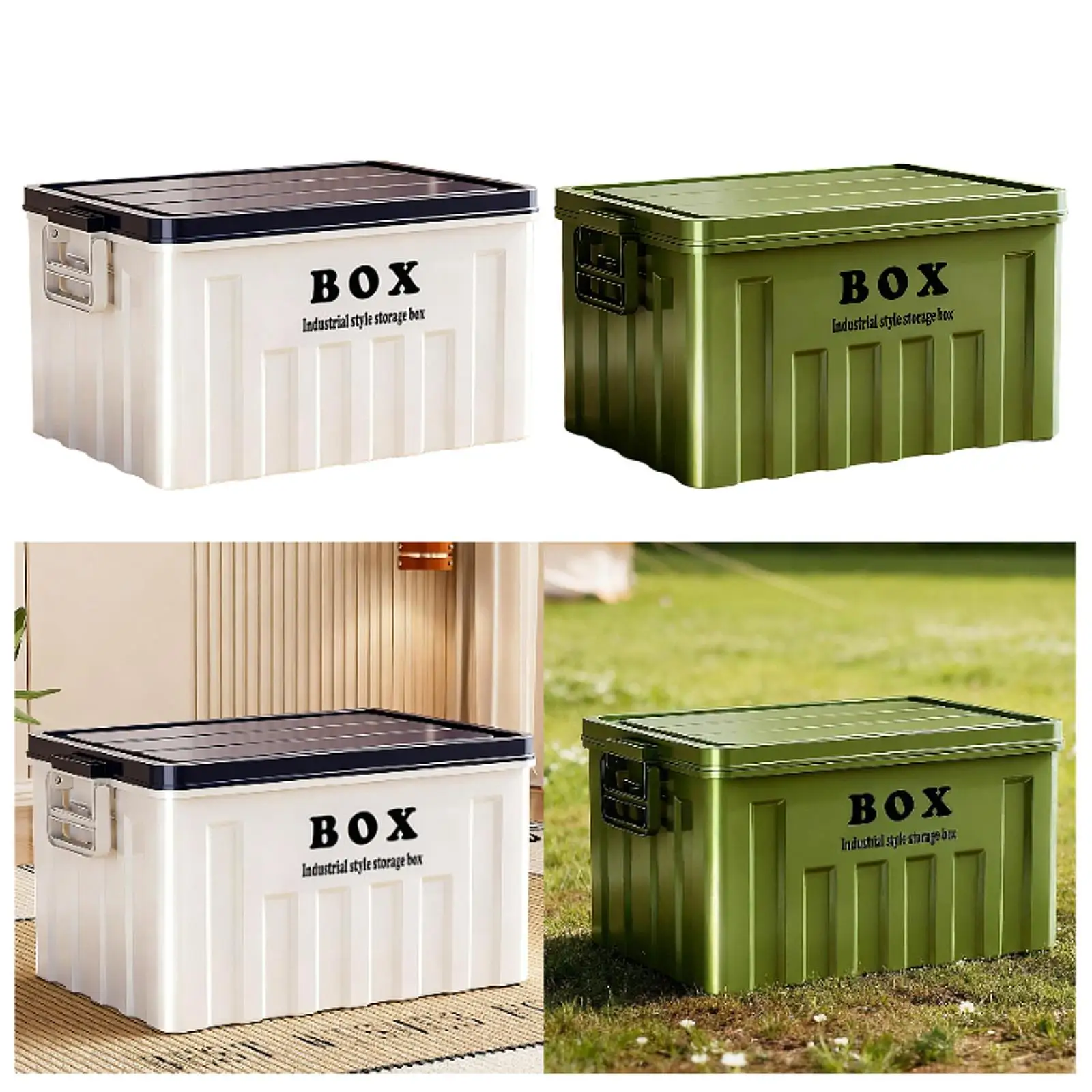 Large Plastic Storage Container with Lid Stackable Storage Bin Organizer for Home Clothes Toys Books Kitchen Dorm - view 6