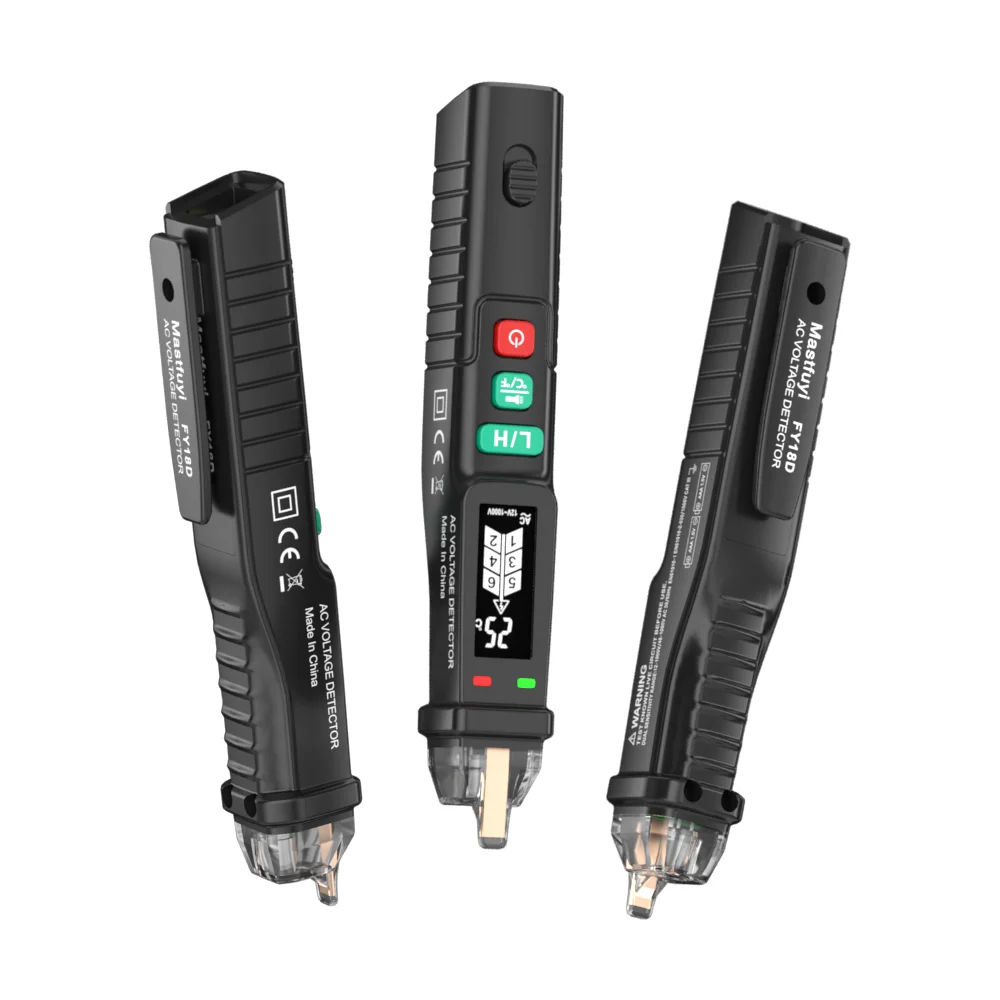 コネクテッド電圧計fy18d,非接触,電圧インジケーター,12-1000V,電圧計,電流計,電子ツール