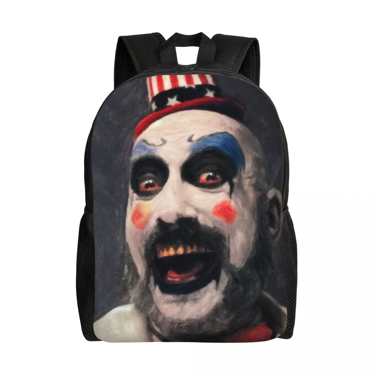 Custom Captain Spaulding Laptop Backpack Basic Bookbag for School College Student Horror Film House of 1000 Corpses Bag