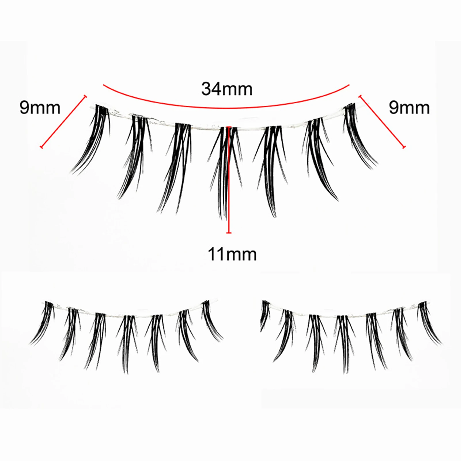 5 أزواج من الرموش الصناعية المانغا السوداء المكونة من قطعة واحدة رموش كورية سميكة طبيعية شائكة للمكياج التأثيري تكبير عينيك