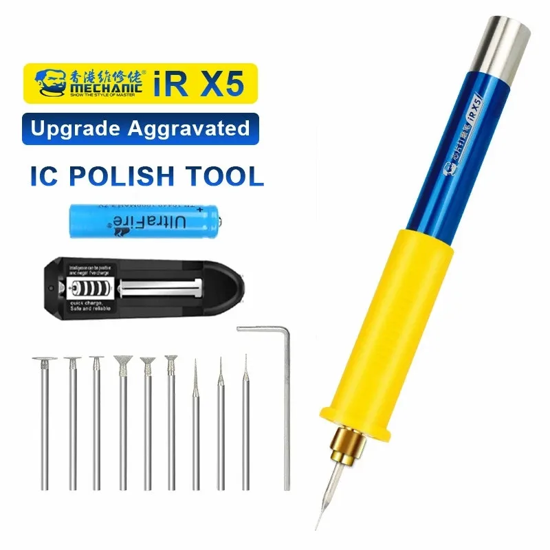 

MECHANIC IR X6 and IR X5 Mini Handheld Polishing Pen For Mobile Phone Motherboard IC Grinding Repair Electric Carving Polish Pen