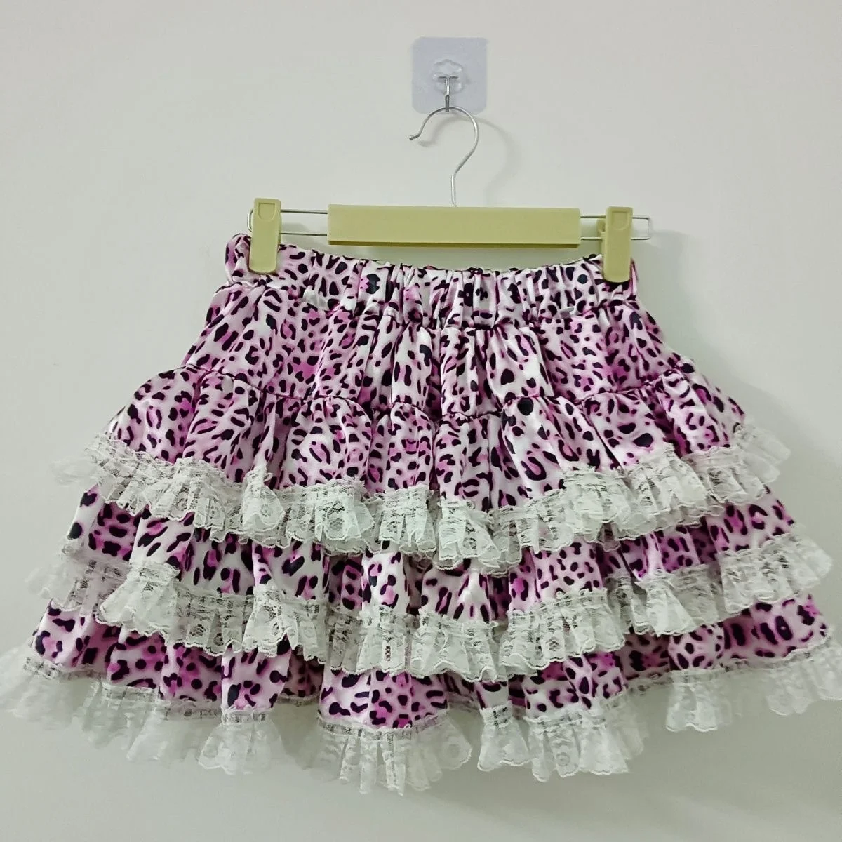 Mikumn Harajuku Y2k Kawaii Lace Trim Mini Skirts Gothic Women Cutecore Leopard Print Pleated Puffy Skirt High Waist Punk Skirts
