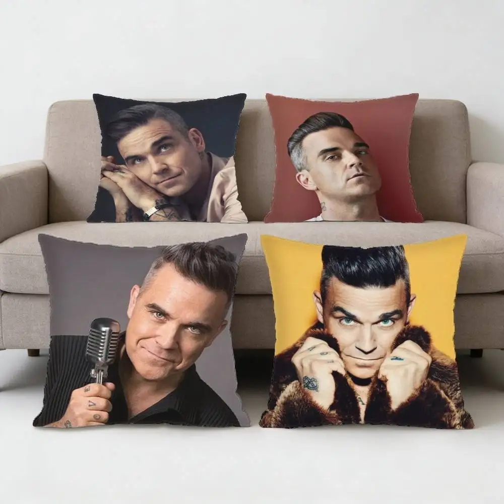 

Singer R-Robbie W-Williams Pillow Case Sofa Living Room Bedroom Headboard Backrest Cushion Square Cushion Nap Time