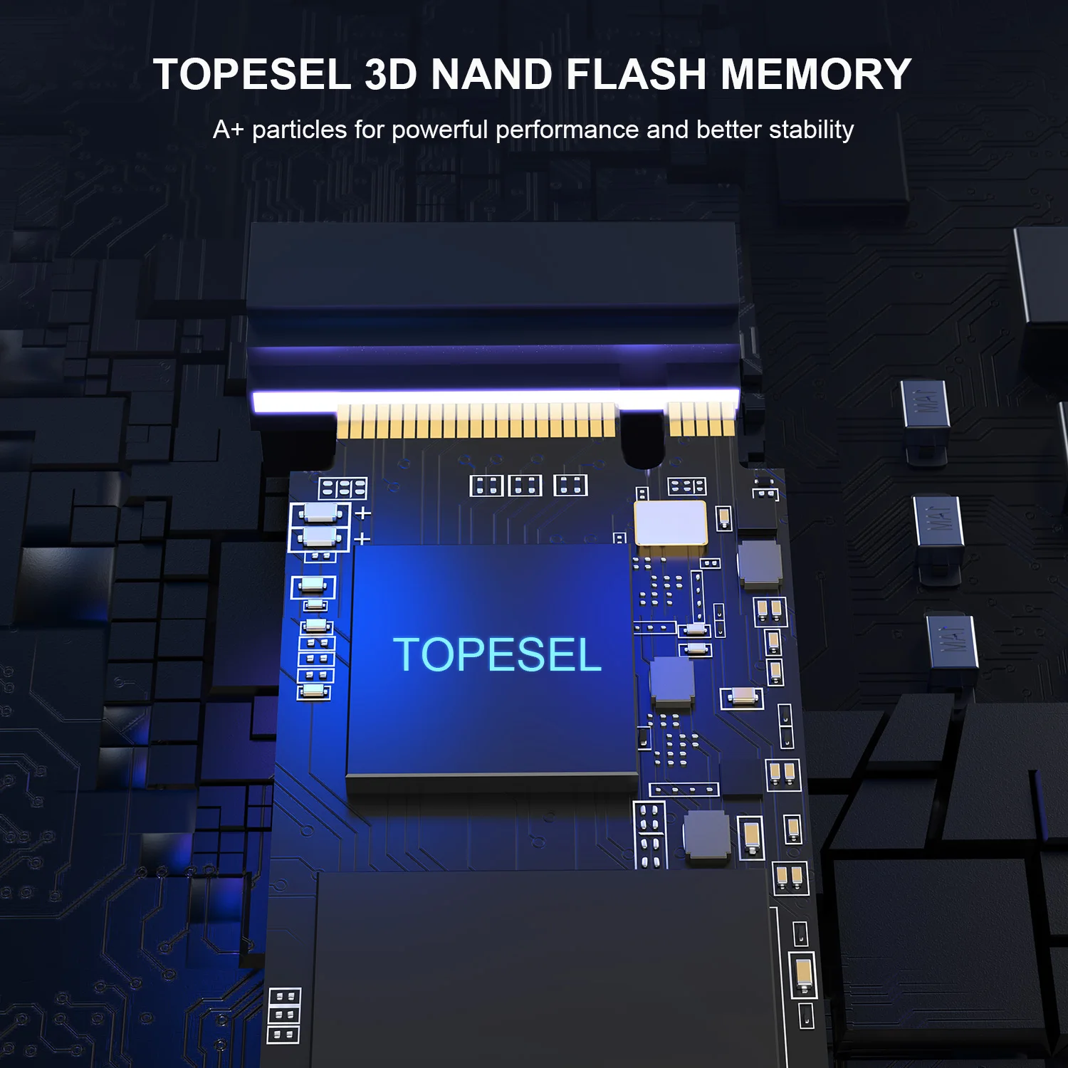 TOPESEL X16 SSD NVMe M2 512GB, Hard Disk Internal Solid State PCIe 4.0x4 2280 SSD M.2 Drive untuk PS5 Laptop PC