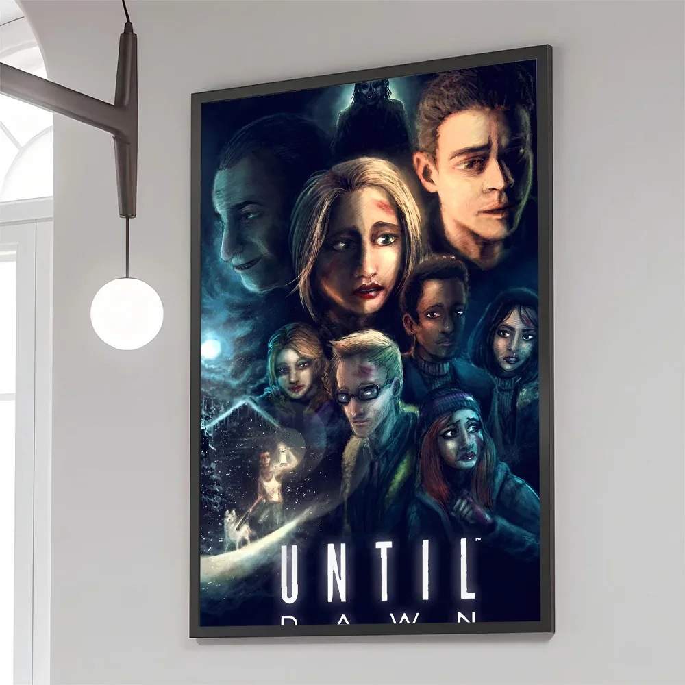 1PC Until Dawn Poster Movie Sticky Posters Retro Kraft Paper Sticker DIY Room Bar Cafe Aesthetic Art Wall Painting