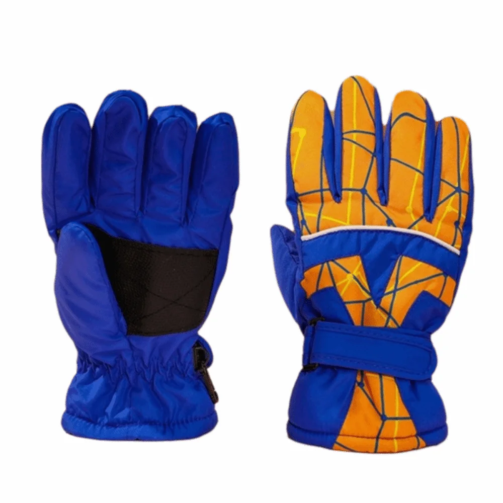 

Waterproof Children Snow Mittens Thicken Multi-Color Winter Snowboard Gloves Windproof Elastic Kids Ski Gloves Skiing