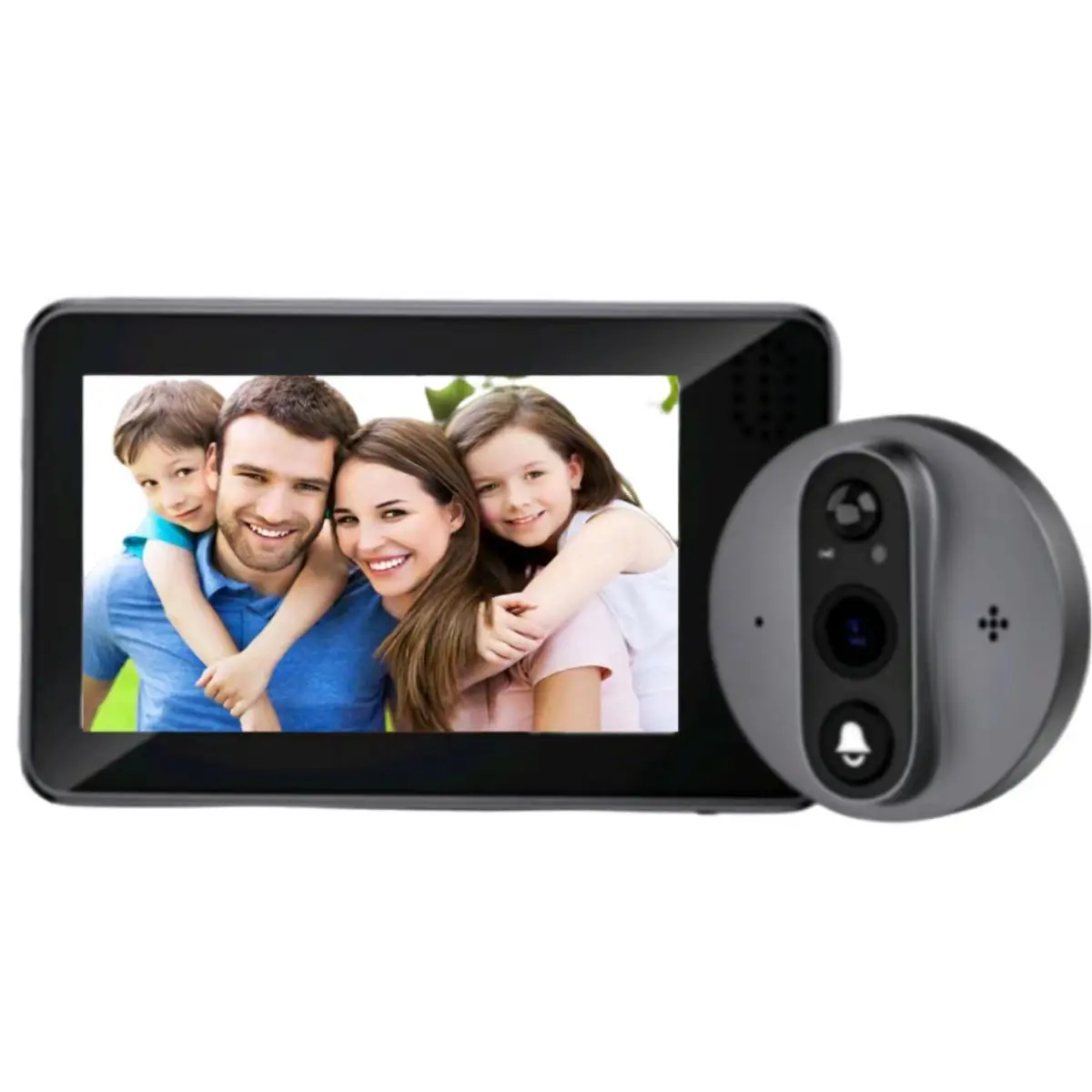 Tuya Smart 1080P WiFi Door Bell Peephole Camera Viewer Home Security Two-way Audio Night Vision 4.3' FHD Video Doorbell Camera