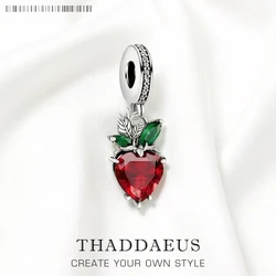 Charm Pendant Strawberry 925 Sterling Sliver Romantic Gift Jewelry Accessories For Women