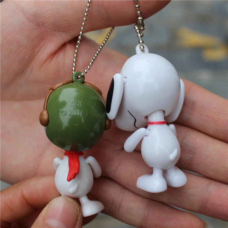 2piece 6cm Peanuts Space Snoopy  action Figure Collectible Model Toys Space Snoopy pendant toys