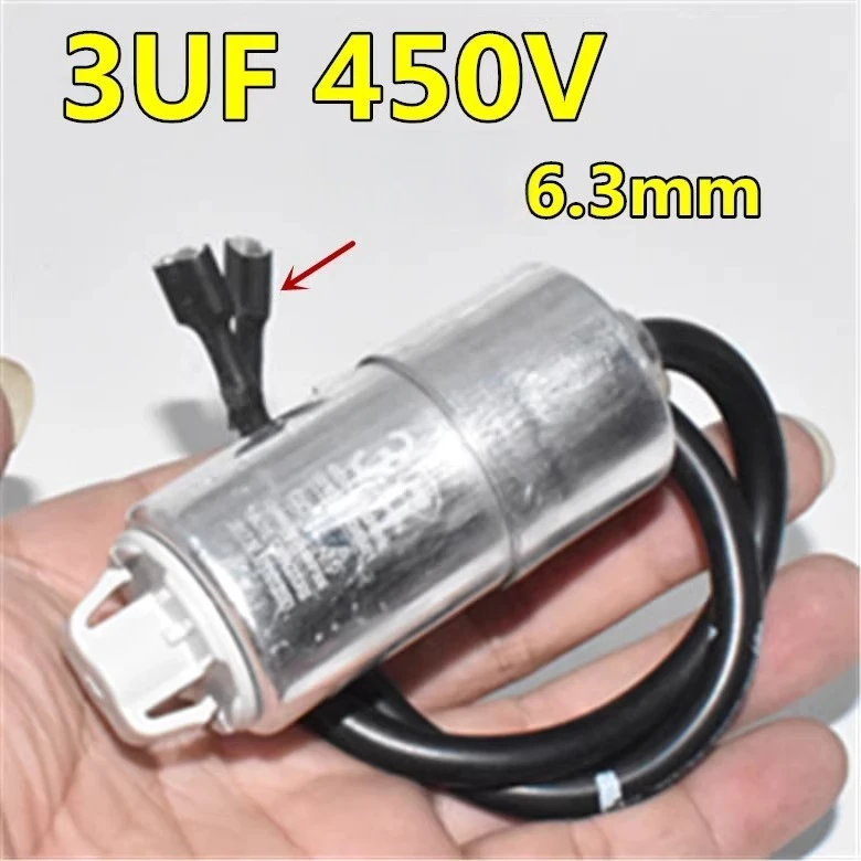 1pcs Refrigerator Freezer Compressor Start Run Capacitor 3/4/5UF Aluminum Explosion-proof Capacitor General Accessories