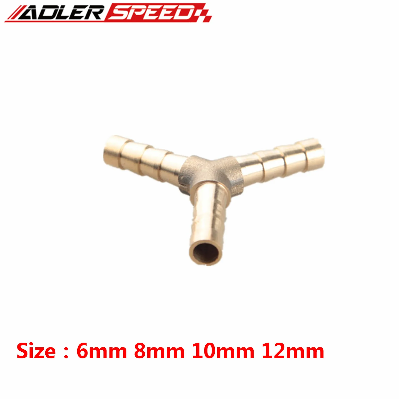 

6mm 8mm Brass Barb Y Shape Connector 3 Way Fitting Hose Air Water Fuel Gas