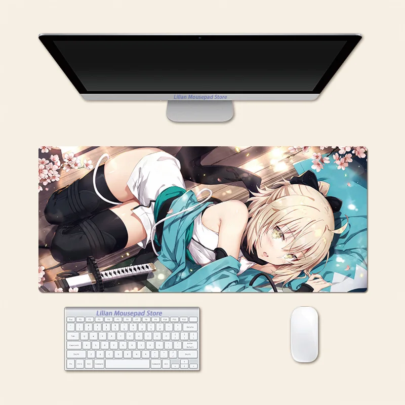 Okita Souji Fate Anime Large Mouse Pad PlayMat Office Mousepad Game Creative Desk Gaming Mat