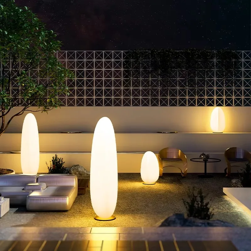 

【Best-selling】Modern Outdoor Solar LED Lamp Post Waterproof Cylindrical Garden Light Landscape Internet Famous Floor Lamp Outdoo