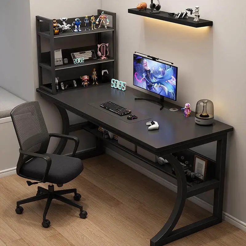 ruiyu-computer-desk-simple-office-home-gaming-desk-with-shelf-easy-pull-car-desk-chair-study-desk-bedroom-learning-writing