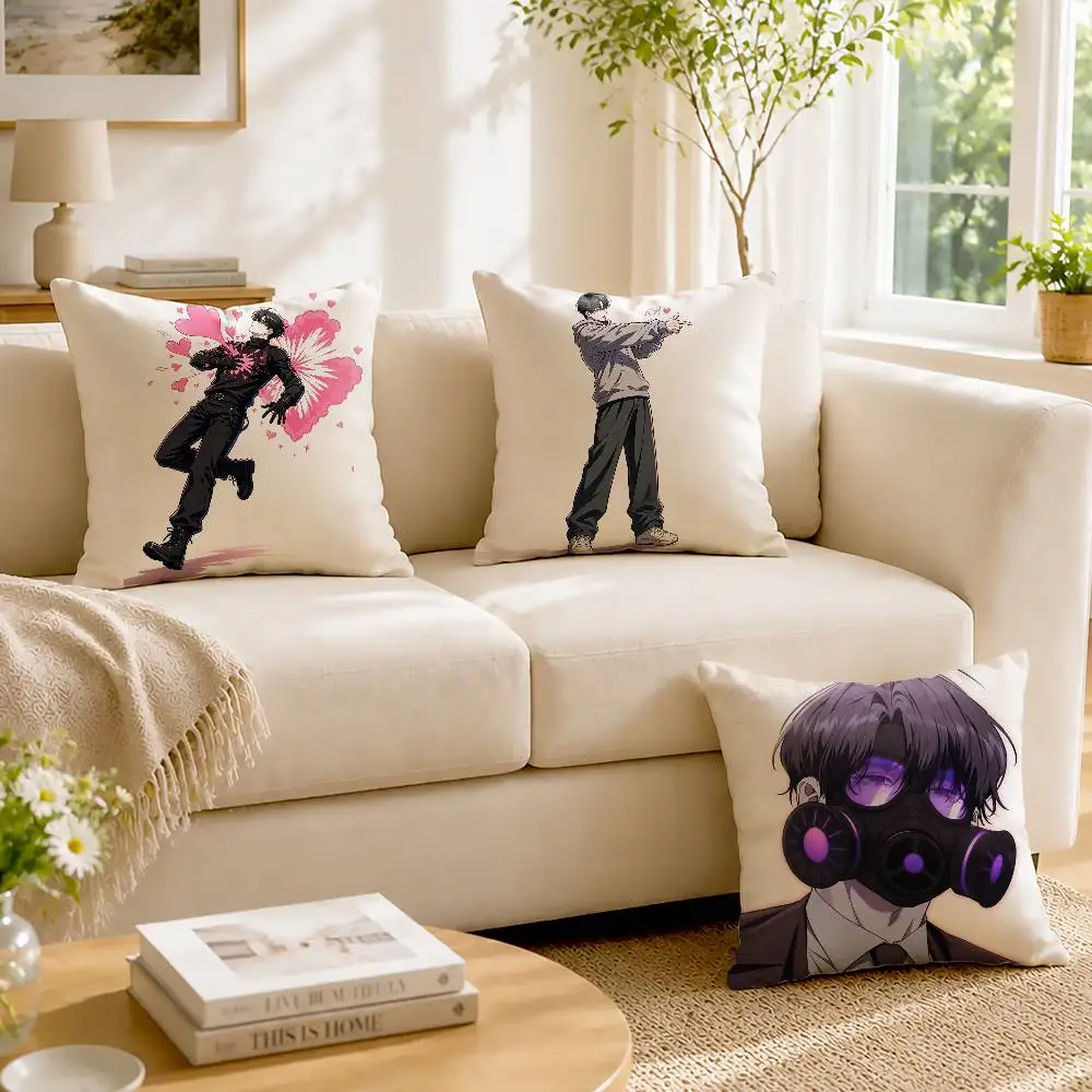 The H-Hunters gonna lay low Manhwa Customizable Square Pillow case Double Sided Print Sofa Bedroom Decor Cushion Cover