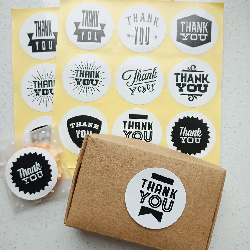 

Classic Round Thank You Stickers Handmade Baking Gift Packaging Seal Stickers Business Labels 4cm 90pcs Baby Shower