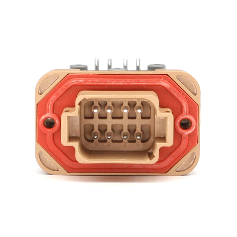DT Right Angle PCB Mount Header  DT13-08PD  Brown  8Pin Automotive Connector, Wire-to-Board Plug Socket