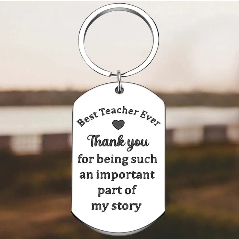 New Teachers Appreciation Gift Key Chain Ring Teacher Thank You Gift keychains pendant Gift