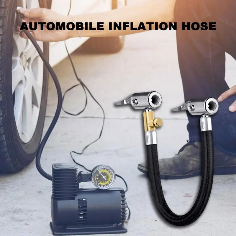 Motorcycle Car Tire Air Inflator Hose Inflatable Pump Extension Tube Adapter Twist Tyre Air Connection Locking Air Chuck