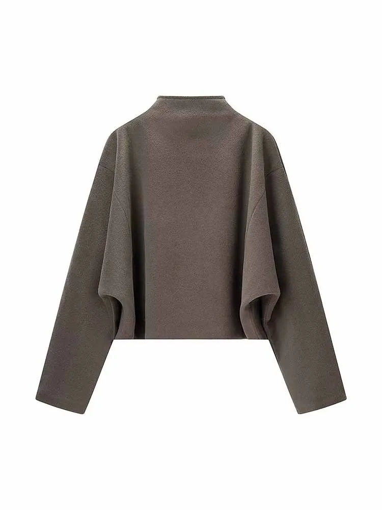 HH Frau Frühling Mode Lange Ärmel Zipper Einfarbig Lose Beiläufige Mantel Weibliche Pendeln Leichte Street Style Kurze Jacke