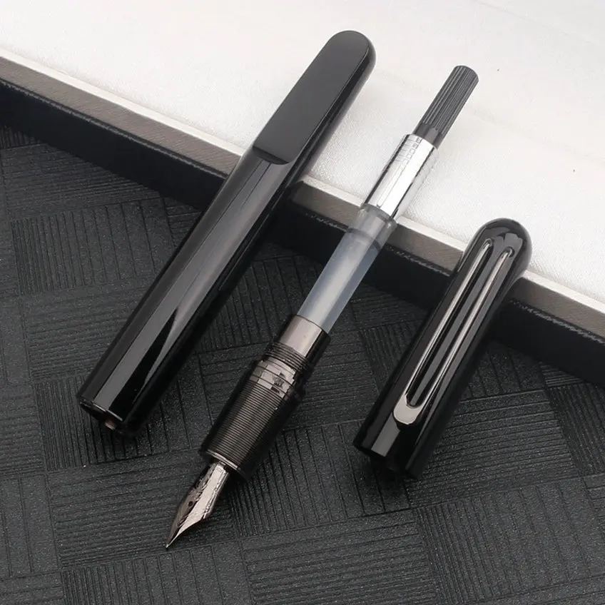 Luxury Matte Ultra Black MB Series Fountain Pen F Business Design Rollerball Pens with Capless Magnetic Cap Office Supplies