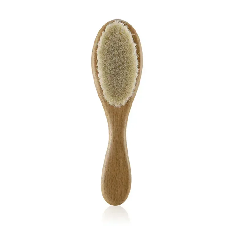 Wooden Baby Hair Brush Comb Soft Baby Bath Brush Clean Hair Body Gentlely Newborn Protect Shower Infant Wash Care Tool