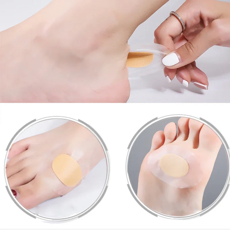 Gel adesivos para protetor de calcanhar, 50pcs, adesivos para cuidados com os pés, anti-dor, hidrocolóide, anti-dor
