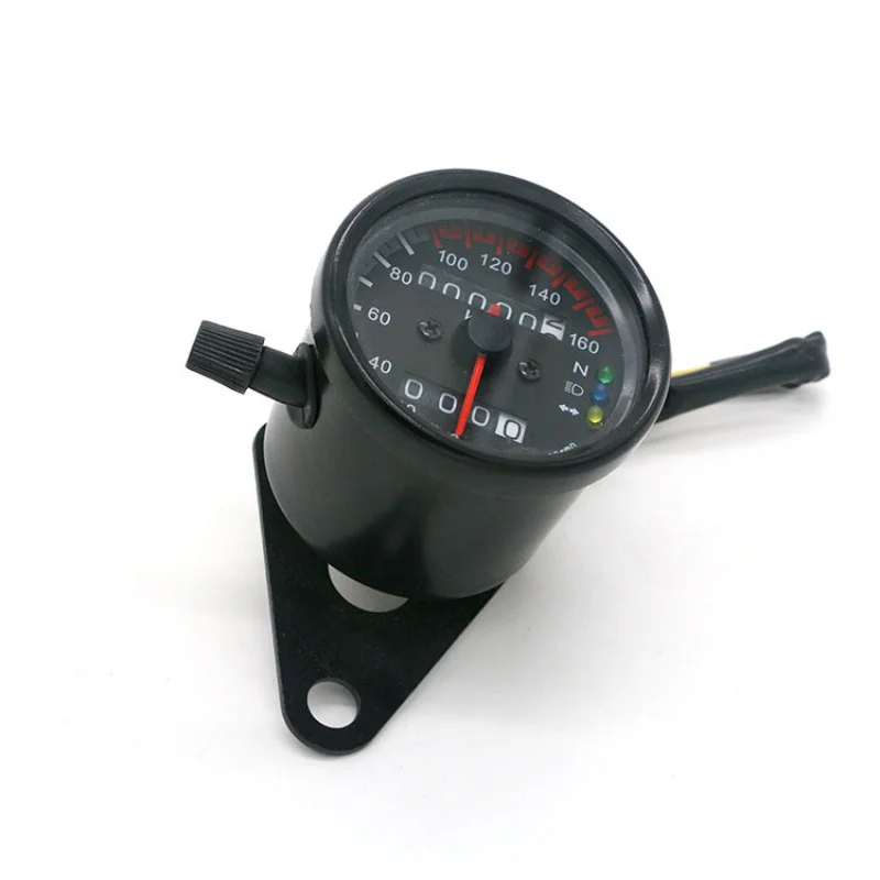 Universal Retro Motorcycle Speedometer Odometer Dual Gauge All Metal Housing High Quality Speedometer Moto Voltmeter