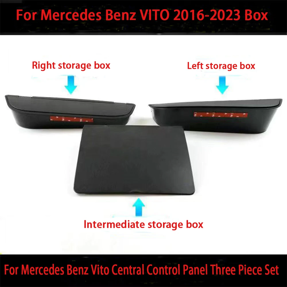 For Mercedes-Benz Vito 2016 2017 2018-2023 Car Storage Box Car Front Dashboard Center Console Glove Box Top Storage Sundries Box