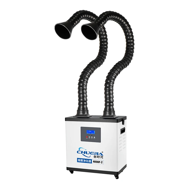 Chuera 400XP 220W Fume Extractor OEM 0.3Um 99.99% High Efficiency Soldering Smoke Absorber For Welding Laser Smoke Dust