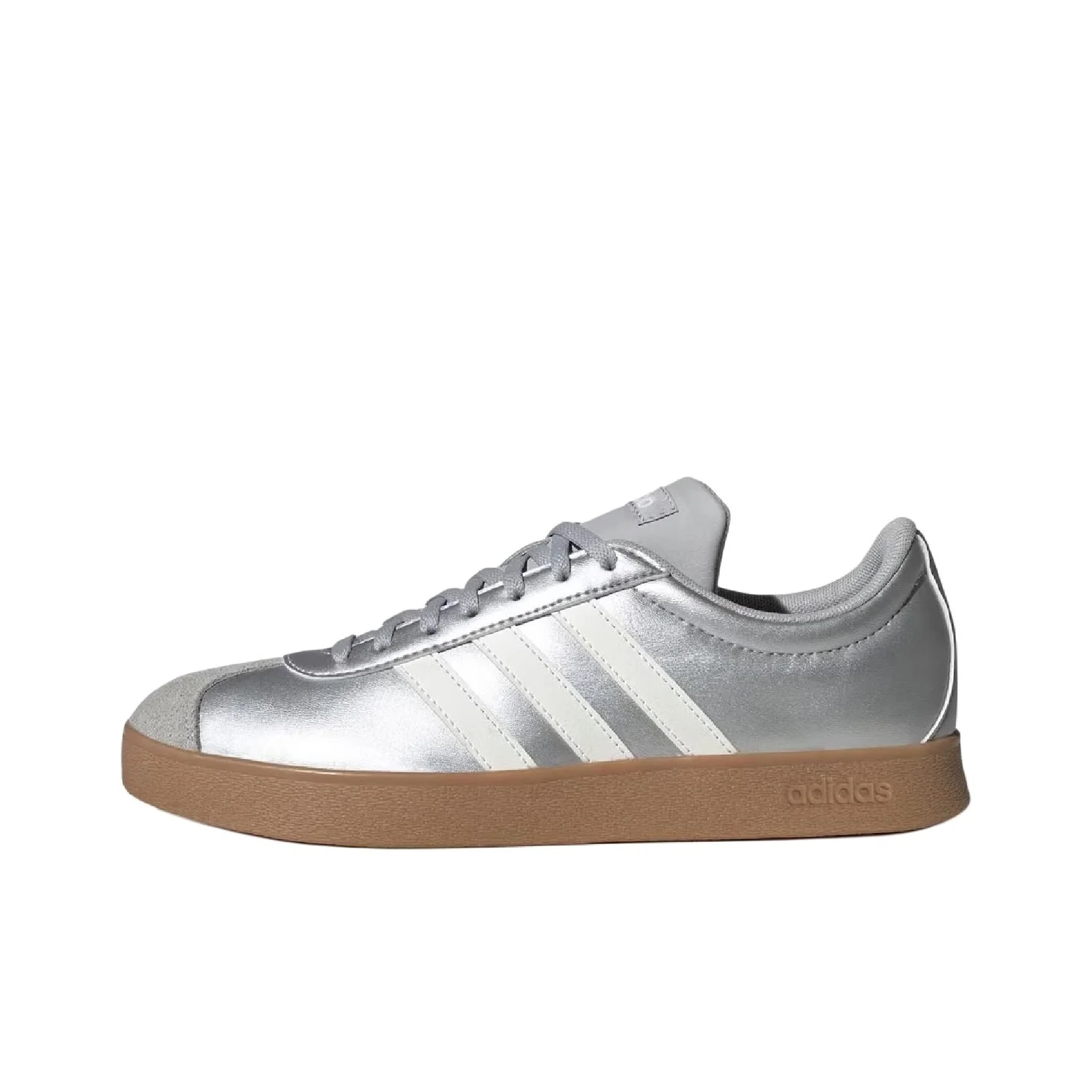 Adidas VL Court Base Low top Skateboard Shoes Women's Silver Gray White JQ3048