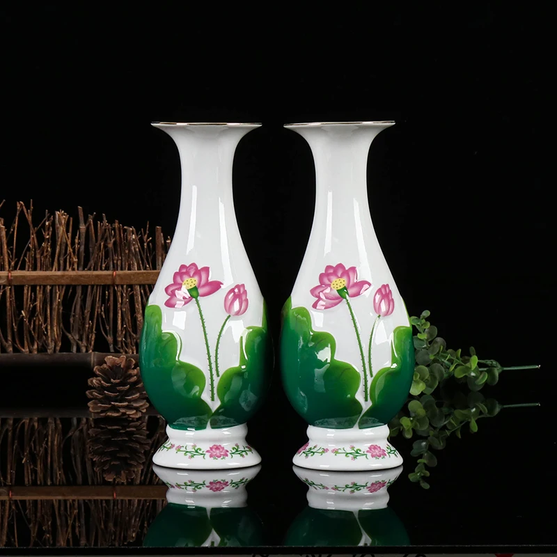 2PCS Wholesale Buddism Taoism supply Buddha Guanyin PUSA God altar accessories godness Guanyin bottle Simulation lotus flower