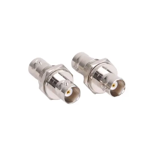 Imagen 2 del producto 10 unids/lote doble BNC Jack tornillo montaje en Panel BNC hembra a BNC hembra adaptador de chasis de Panel conector Coaxial