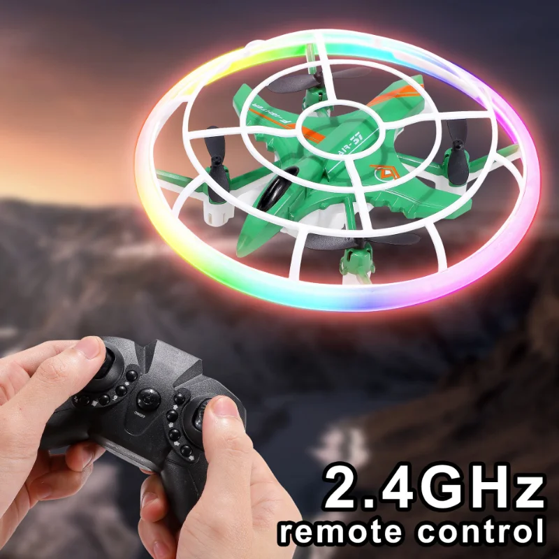 Mini RC UFO Drone With LED Light 2.4GHz RC Quadcopter Anti-collision Induction Flying Ball Dron Toys for children rc helicopter