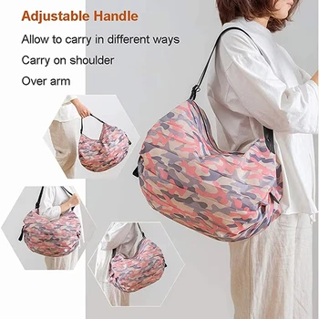 Foldable Eco-friendly Waterproof Storage Bag for Travel Shopping Portable Handbag Extra…