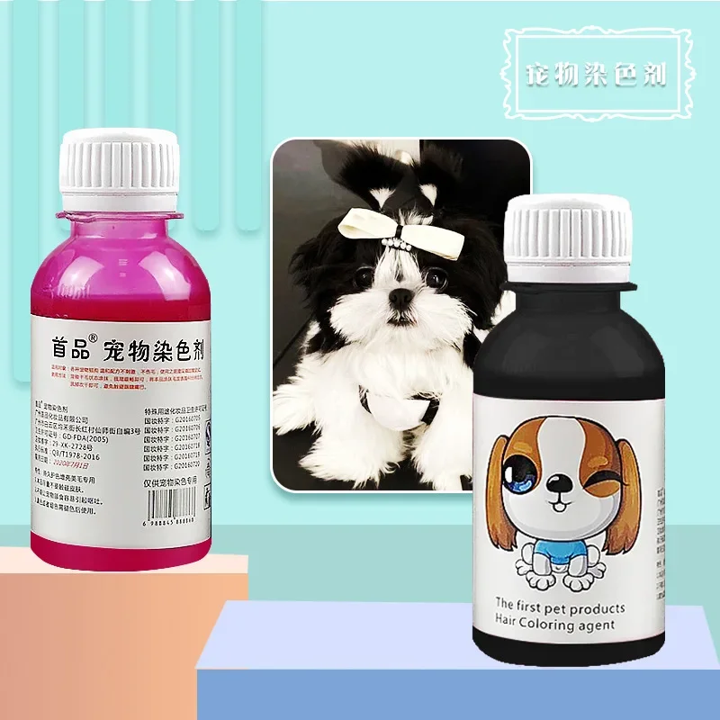 Pet Dye Dyeing Paste Dog Long Lasting Dyeing Paste Poodle Bichon Colored Stain Remover Powder 100ML