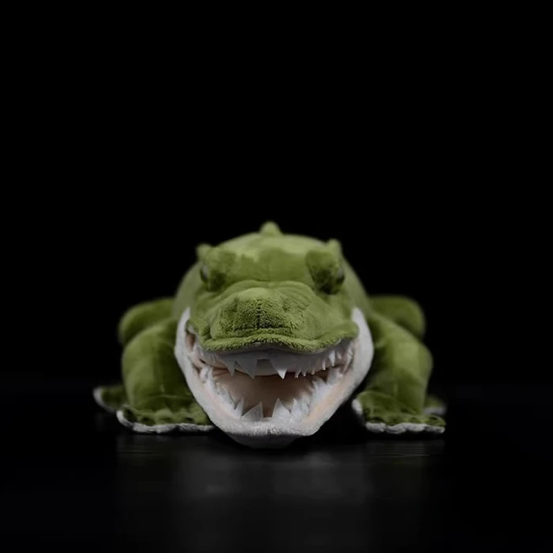 Crocodile Plush Toy Doll Cute Realistic Green Crocodile Figurine Model Lifelike Animals Simulation Stuffed Doll Kawaii Toy Gifts