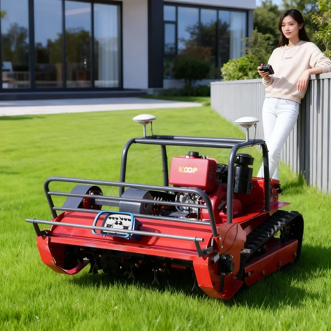 Customized GPS Smart Flail Lawn Mower - High-power Engine Remote Control Robot with 800-1200mm Cutting Range