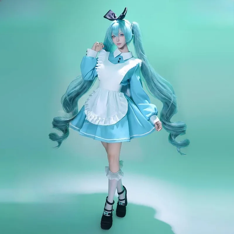 

Cute Sweet Lolita Dress Cosplay Costume Anime Maid Uniform Full Set for Women Halloween Carnival Party PlayRole Clothing