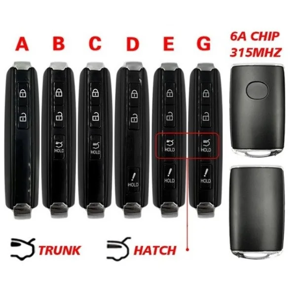 

WAZSKE11D01 Smart Remote Key Fob 315MHZ 6A Chip for 2019-2022 Mazda 3 Hatchback CX-30 2021 2/3/4 Buttons Keyless
