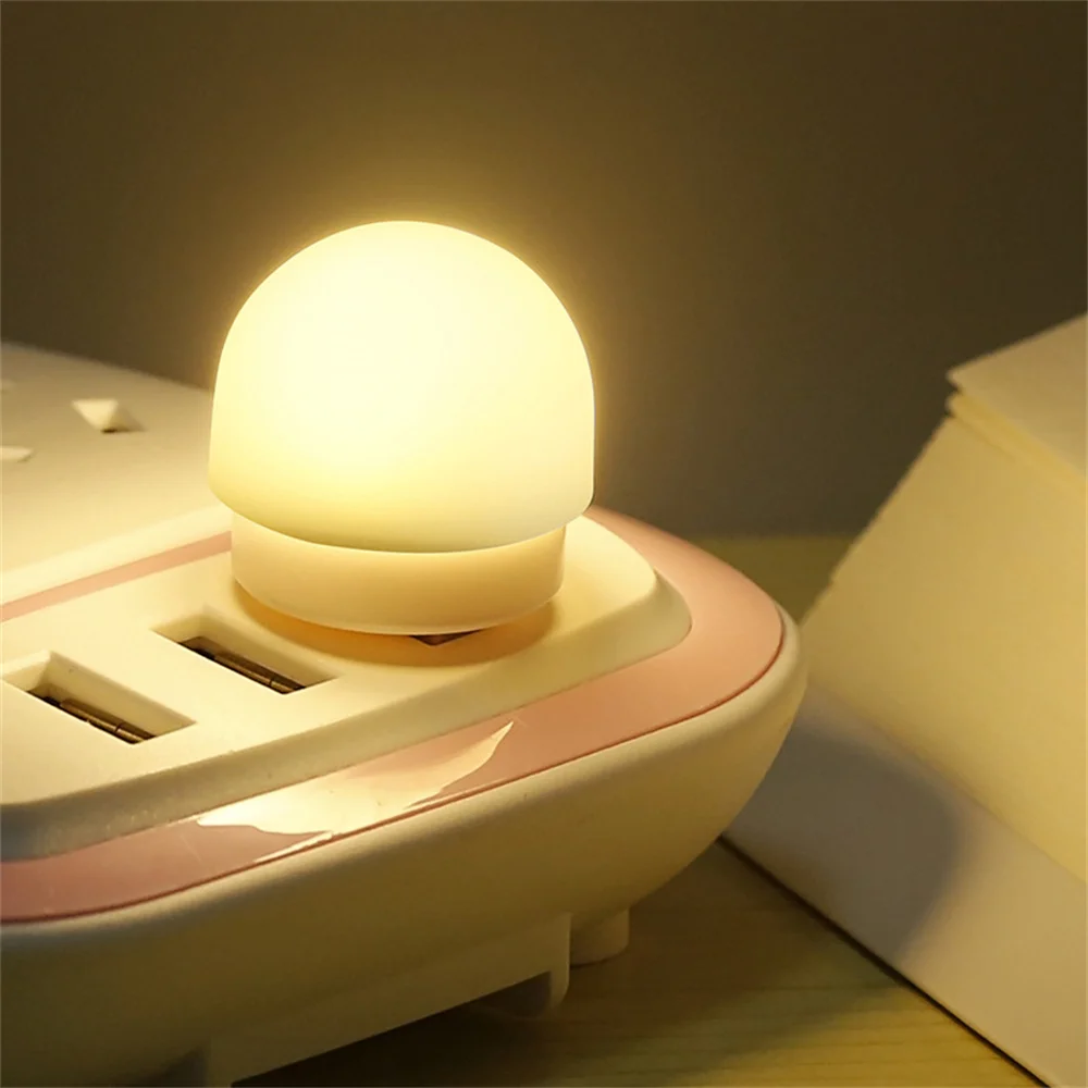 Usb Plug Lamp Mobile Power Charging Usb Small Book Lamps Led Eye Protection Reading Light Small Round Light Night Light