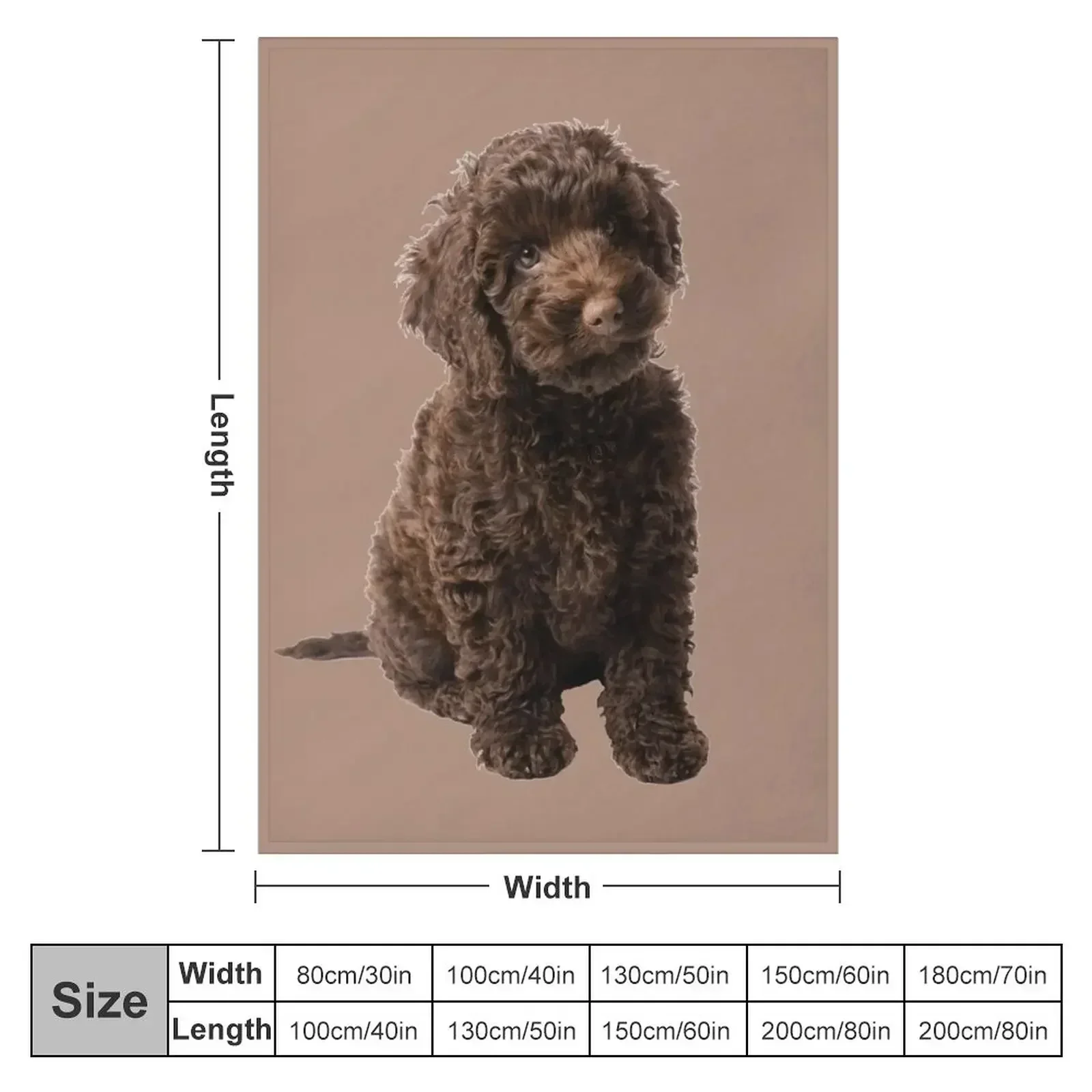 Labradoodle Throw Blanket couch cozy soft plush fuzzy picnic outdoor blanket