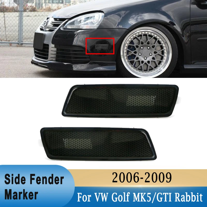 Front Bumper Side Marker Lamps Housings without Bulbs For Volkswagen MK5 Golf/GTI Rabbit 2006-2009 for Jetta 2005-2010/R32 2008