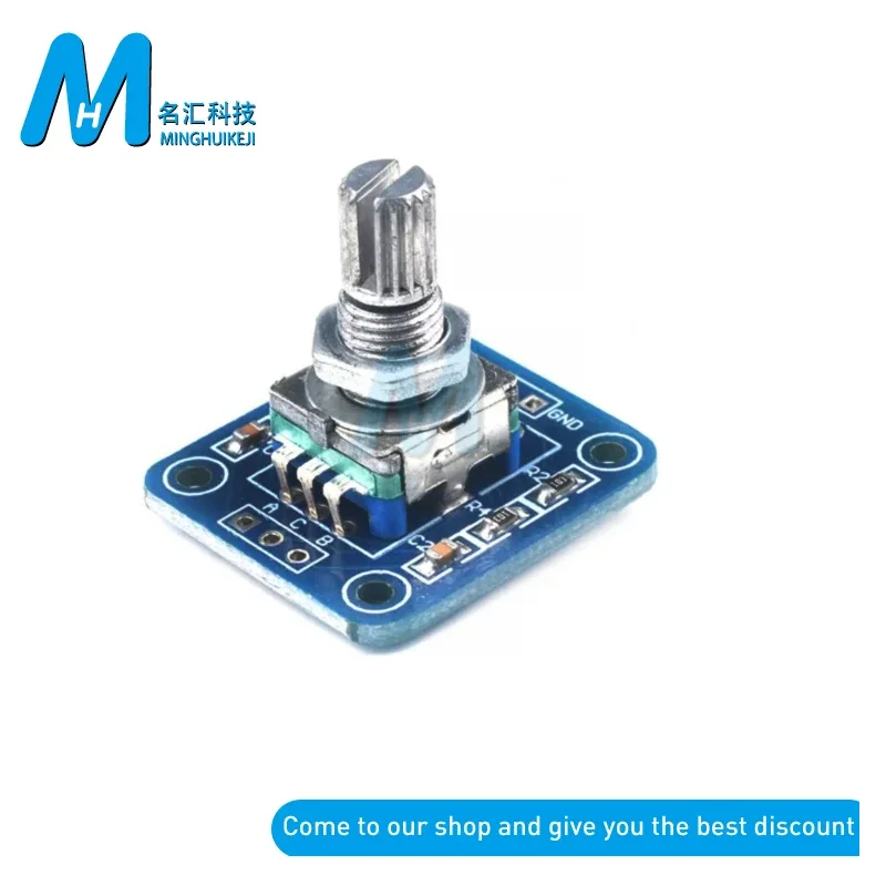 KY-040 Кирпичный датчик, поворотный энкодер на 360 градусов, круглый аудио вращающийся потенциометр, ручка, крышка EC11, цифровой поворотный энкодер