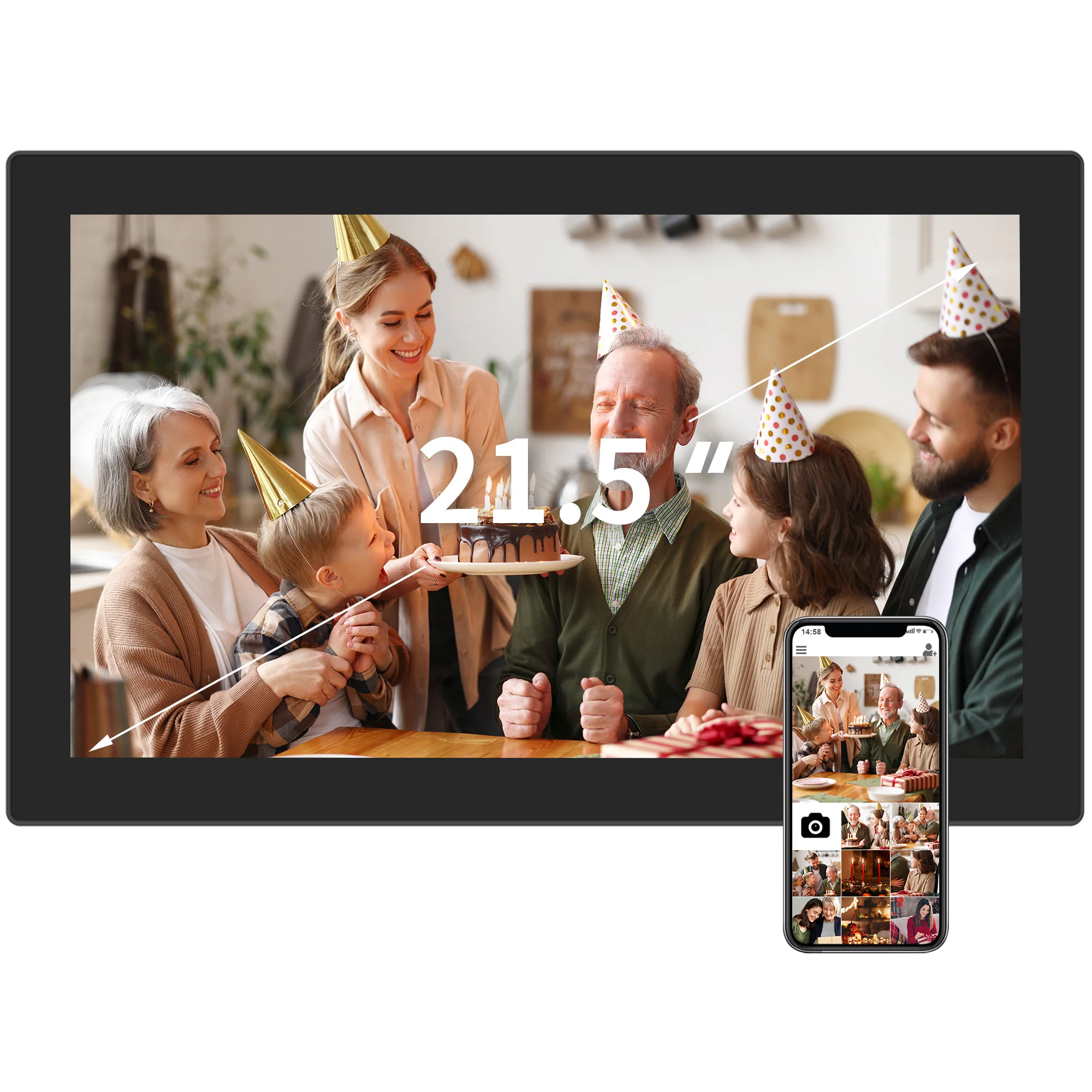 21,5 Inch WiFi Cloud Digitale  - Digital Photo Frame Wifi recensie en prijs